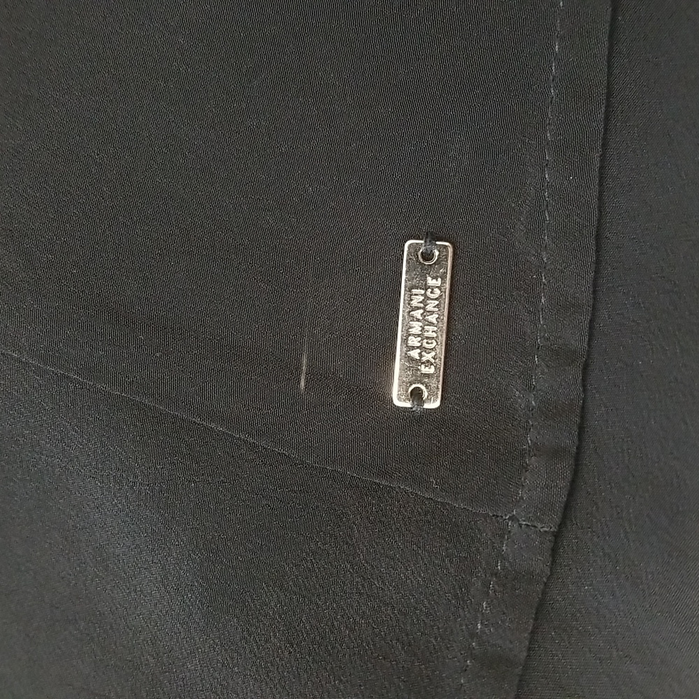 NWT A/X Armani Exchange Size XL Black Blouse - Picture 8 of 11
